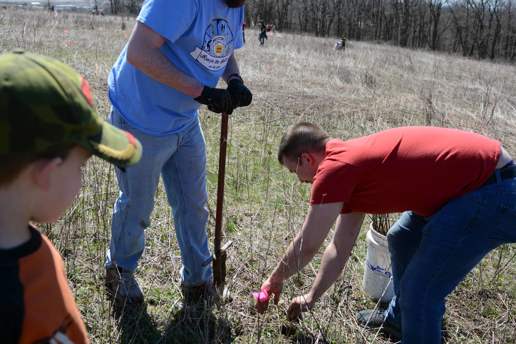 Earth Day tree planting in Baraboo Hills, April 20